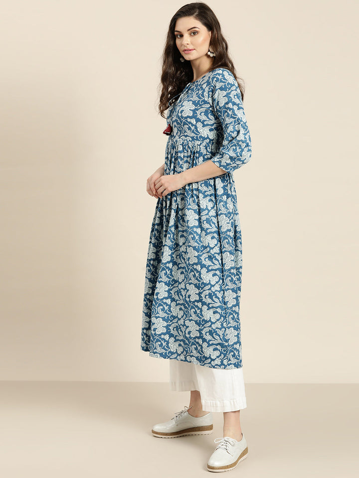 Floral Gathered Kurta