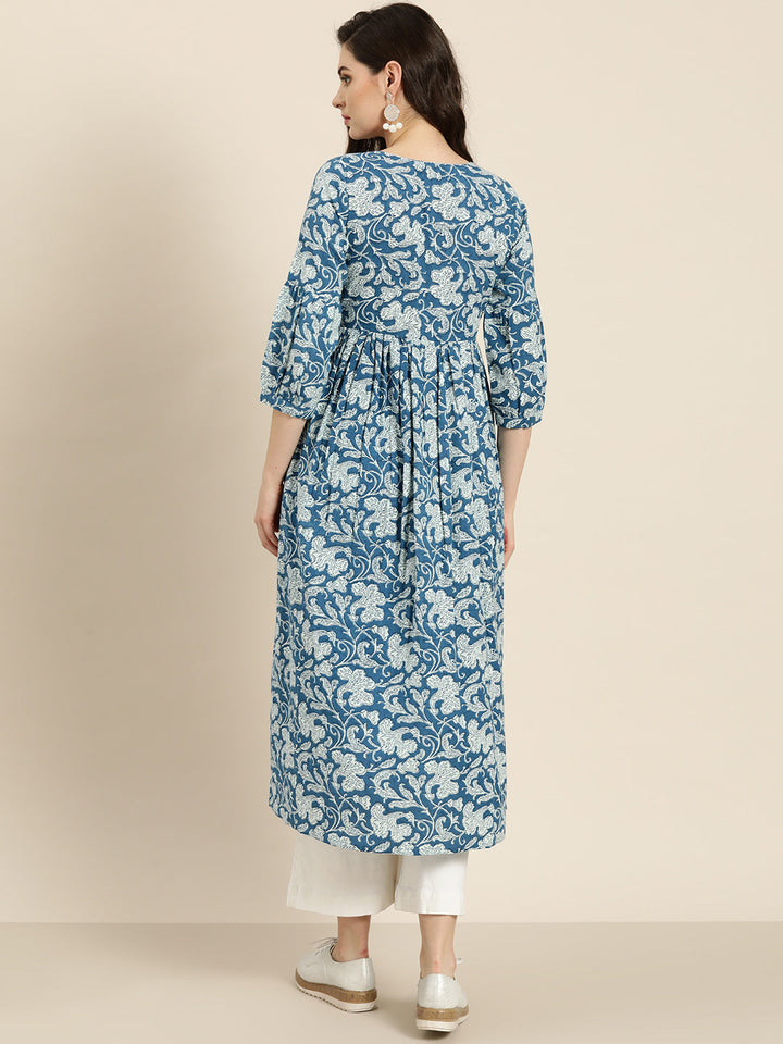 Floral Gathered Kurta