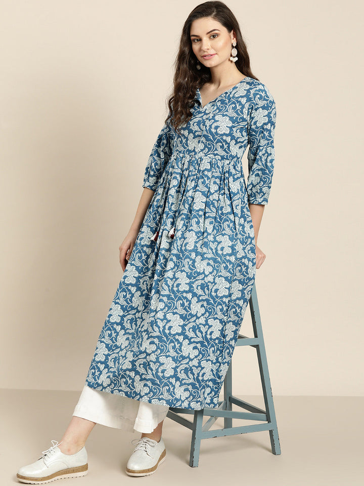 Floral Gathered Kurta