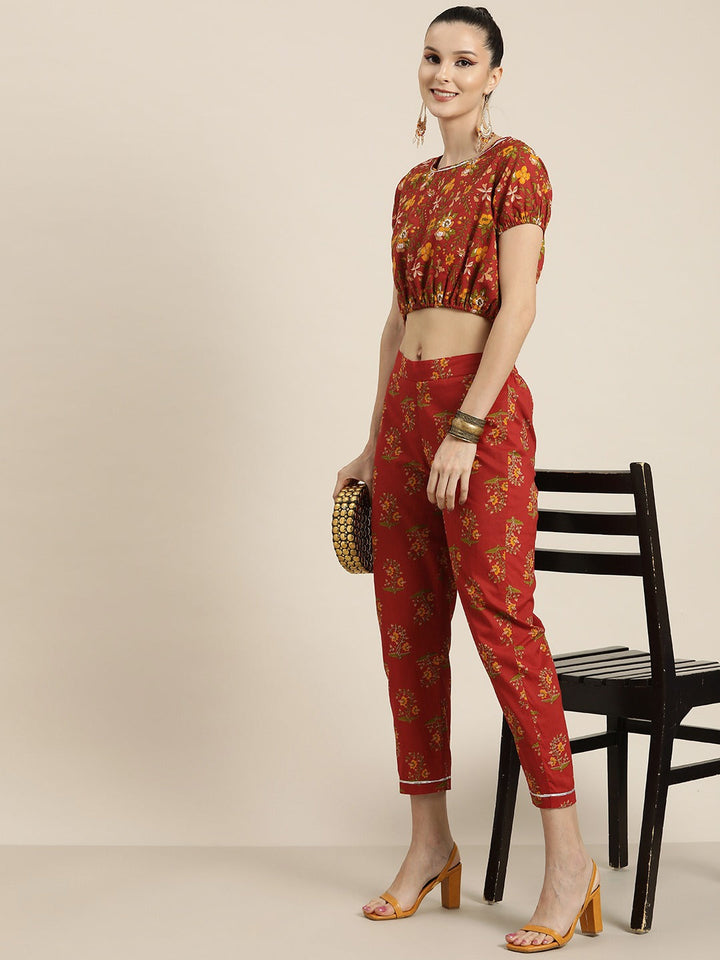 Womenall Over Floral Crop Top