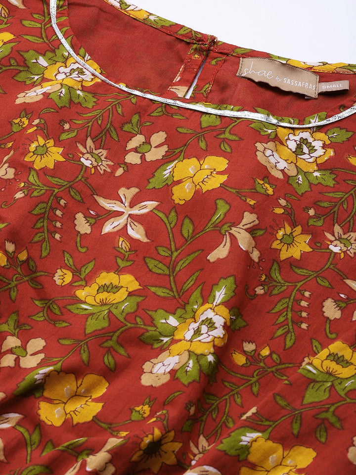 Womenall Over Floral Crop Top