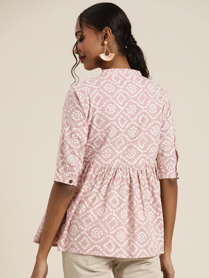 Womenbandha Front Button Gathered Top