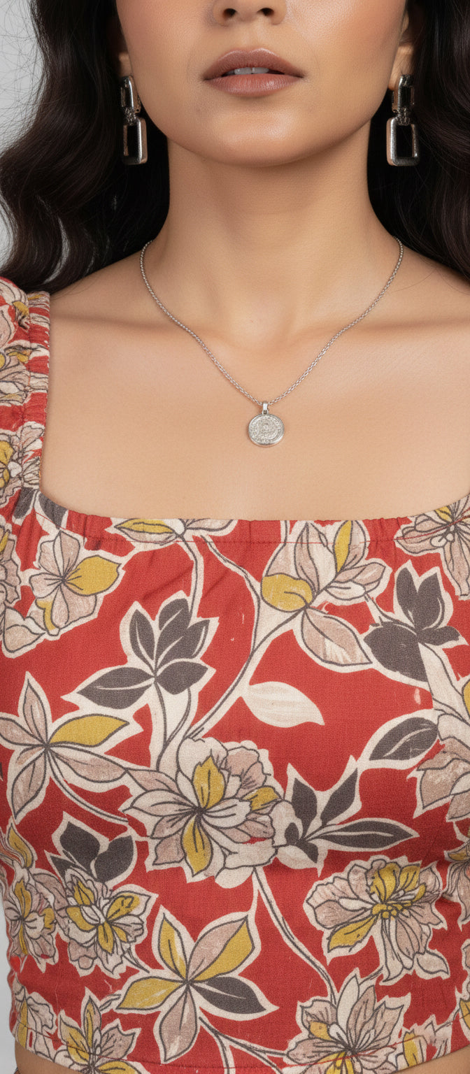 Women Printed Crop Stylish Top