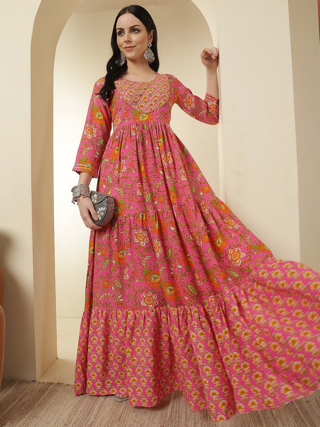 Women Click pink rayon printed kurta – wholesale manufacturer & exporter from India